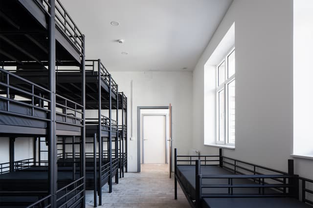 Interieur van Jeugdverblijfcentrum Schotte, Aalst
